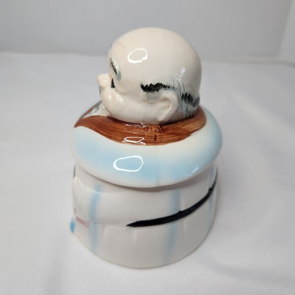 Vintage 1950's Ceramic "His" Chopper Hopper Denture Holder Mid Century - Picture 6 of 8